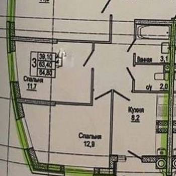 Продается 3-х комнатная квартира, 65 м²