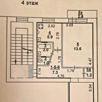 Сдается 2-х комнатная квартира, 45 м²