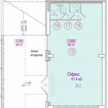 Продается Нежилое помещение, 64,1 м²