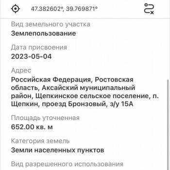 Продается Участок, 650 м²