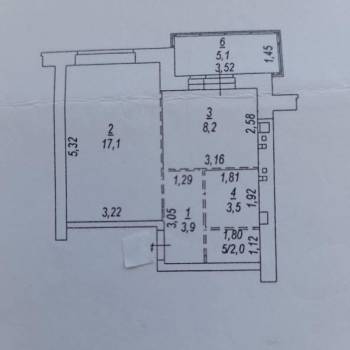 Продается 1-комнатная квартира, 34,7 м²