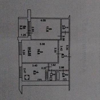Продается 2-х комнатная квартира, 52,6 м²