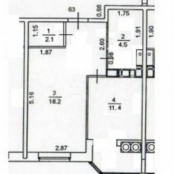 Сдается 1-комнатная квартира, 36 м²
