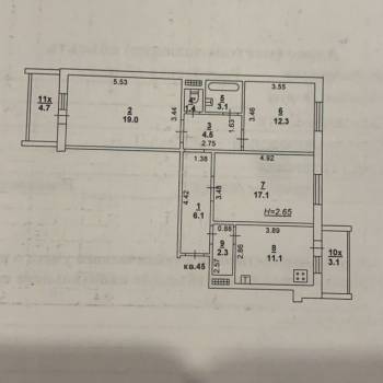 Продается 3-х комнатная квартира, 80 м²