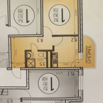 Продается 1-комнатная квартира, 39 м²