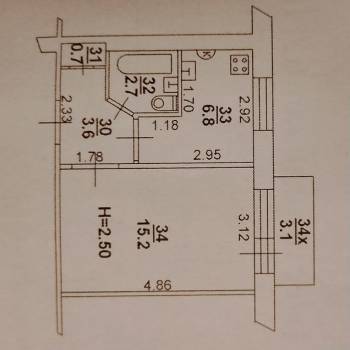 Продается 1-комнатная квартира, 30 м²