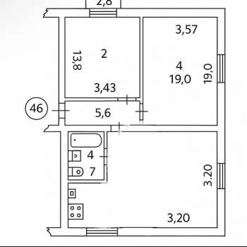 Сдается Многокомнатная квартира, 77 м²