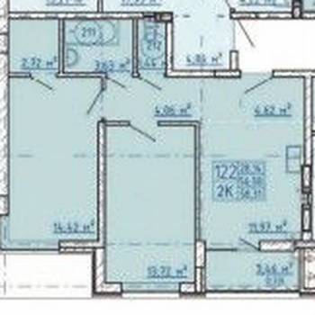 Продается 2-х комнатная квартира, 59,2 м²