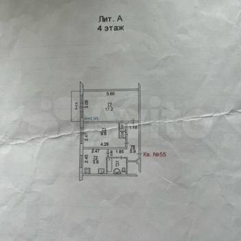 Продается 2-х комнатная квартира, 42 м²