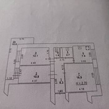 Продается 3-х комнатная квартира, 60 м²