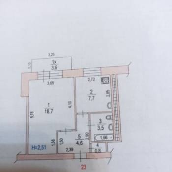 Продается 1-комнатная квартира, 33 м²