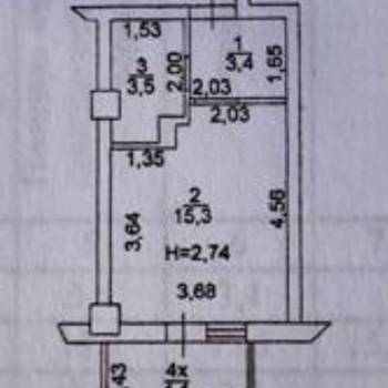 Сдается 1-комнатная квартира, 23,2 м²