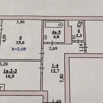 Продается 2-х комнатная квартира, 68,3 м²