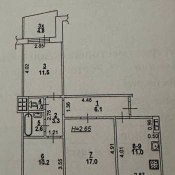 Сдается Многокомнатная квартира, 63 м²