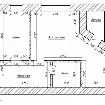 Сдается 1-комнатная квартира, 38 м²