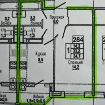 Продается 1-комнатная квартира, 33,6 м²