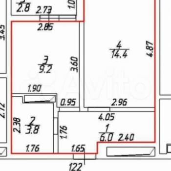 Сдается 1-комнатная квартира, 36 м²