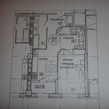 Сдается 1-комнатная квартира, 43 м²