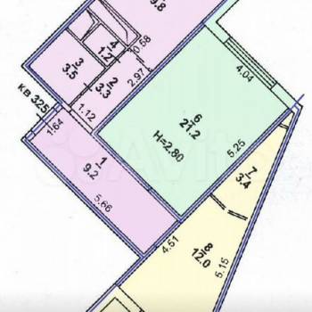 Продается 2-х комнатная квартира, 64 м²