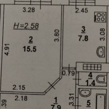 Продается 1-комнатная квартира, 35 м²