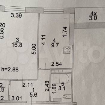 Продается 1-комнатная квартира, 38,6 м²