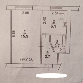 Продается 1-комнатная квартира, 28,2 м²