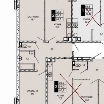 Продается 3-х комнатная квартира, 67,5 м²