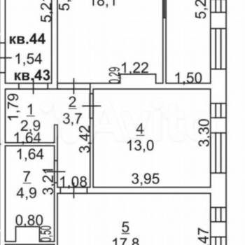 Продается 2-х комнатная квартира, 69 м²
