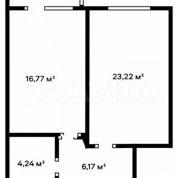 Сдается 1-комнатная квартира, 53,4 м²
