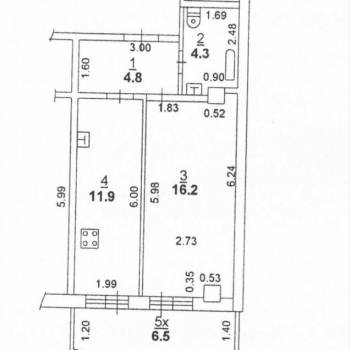 Продается 1-комнатная квартира, 37,2 м²