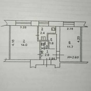Продается 2-х комнатная квартира, 33,5 м²