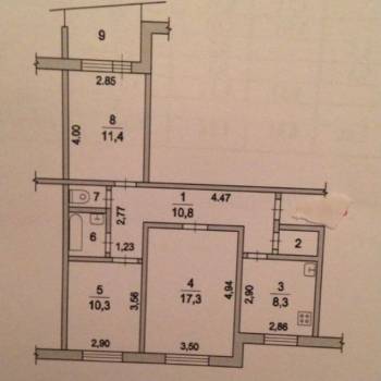 Продается 3-х комнатная квартира, 64 м²