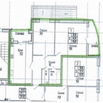 Продается 2-х комнатная квартира, 68 м²