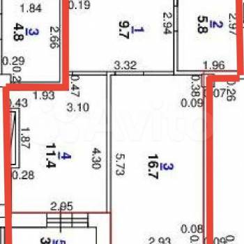 Сдается 1-комнатная квартира, 43,6 м²