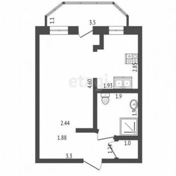 Сдается 1-комнатная квартира, 26 м²