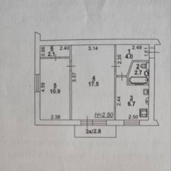 Продается 2-х комнатная квартира, 43,9 м²