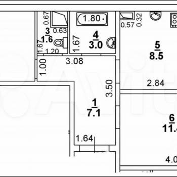 Сдается 2-х комнатная квартира, 43 м²