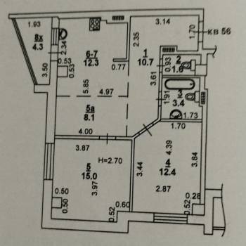 Продается 2-х комнатная квартира, 63,5 м²