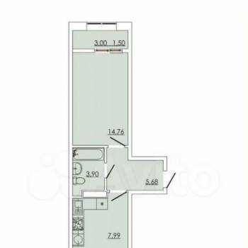 Продается 2-х комнатная квартира, 47,33 м²