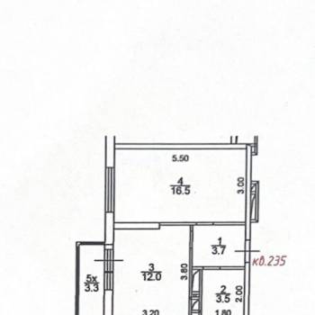 Продается 1-комнатная квартира, 35,7 м²