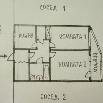 Продается 2-х комнатная квартира, 66,8 м²