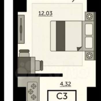 Продается 1-комнатная квартира, 29,7 м²