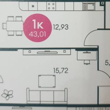 Продается 2-х комнатная квартира, 41 м²