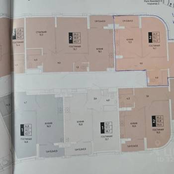 Продается 2-х комнатная квартира, 53,7 м²