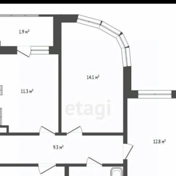 Продается 2-х комнатная квартира, 53,7 м²