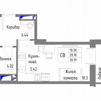 Продается 1-комнатная квартира, 30 м²