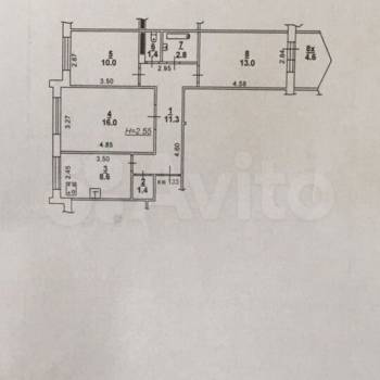 Продается 3-х комнатная квартира, 74,5 м²