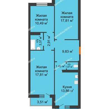 Сдается Многокомнатная квартира, 86 м²
