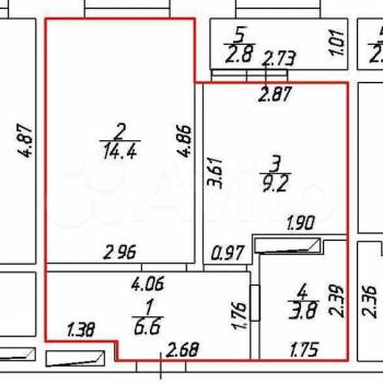 Продается 1-комнатная квартира, 36 м²