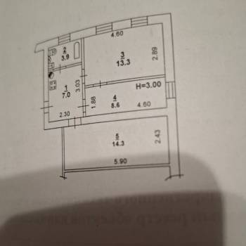 Продается 3-х комнатная квартира, 47,1 м²